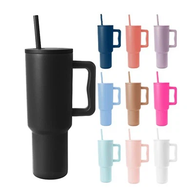 40 oz tumbler nrog kov thiab txais